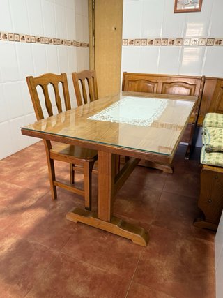Lote Cocina Comedor Madera y Cristal
