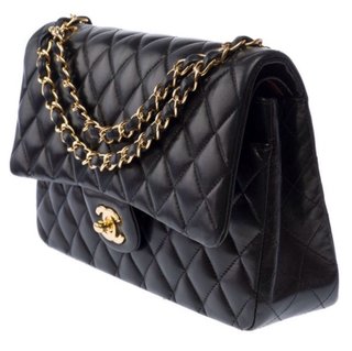 Bolso Chanel Negro y Dorado