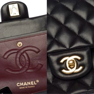 Bolso Chanel Negro y Dorado