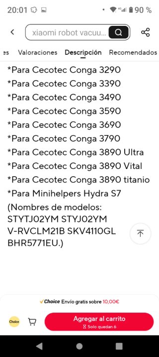 2 Filtros HEPA Cecotec Conga 3000