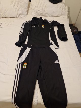 Chándal Real Oviedo Adidas Negro Talla M