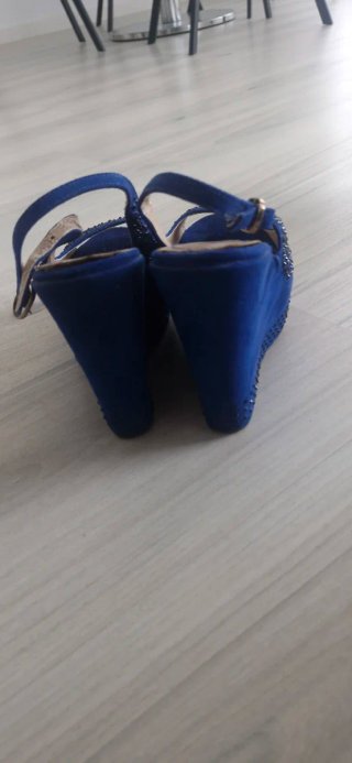 Zapatos de plataforma azules para mujer