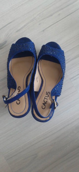 Zapatos de plataforma azules para mujer