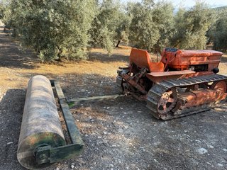 Tractor Fiat Cadenas 605 con Rulo