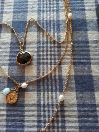 Collar  y pulsera Viceroy Negro y Dorado