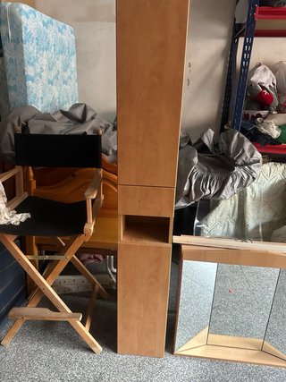2 Mueble de baño completo beige y madera