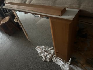 2 Mueble de baño completo beige y madera