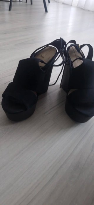 Zapatos de plataforma negros para mujer