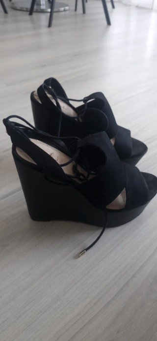 Zapatos de plataforma negros para mujer