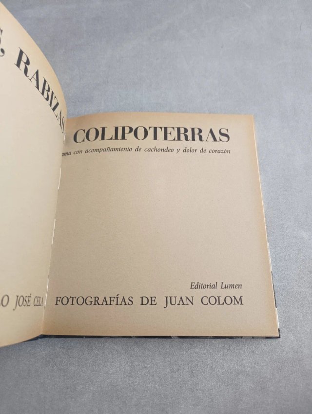IZAS RABIZAS Y COLIPOTERRAS. CAMILO JOSÉ CELA.
