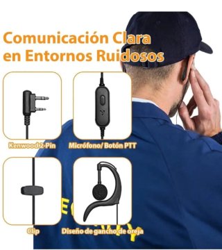 3 RADIOS WALKIE BAOFENG CON AURICULARES