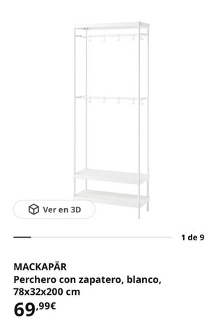Perchero MACKAPÄR Ikea Blanco