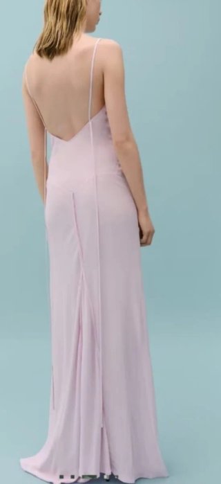 Vestido largo lila Victoria Beckham x Mango