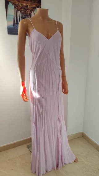Vestido largo lila Victoria Beckham x Mango