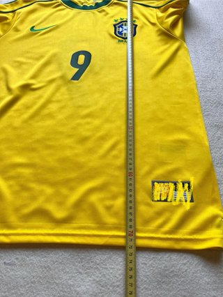 Camiseta Retro Brasil 9 Ronaldo Talla L