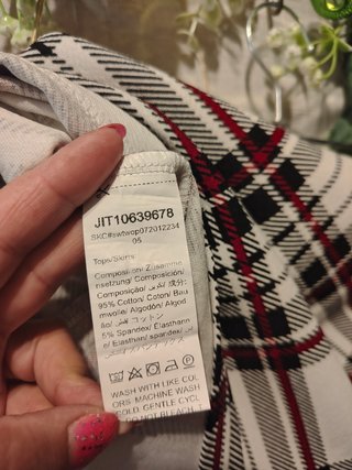 Falda corta Shein cuadros tartán talla S