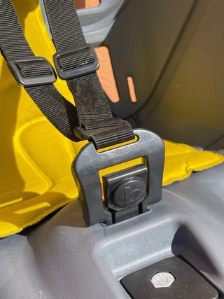 Asiento bici niño gris y amarillo