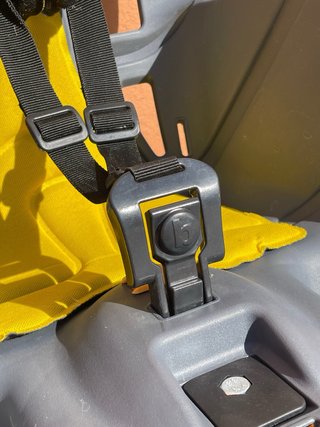 Asiento bici niño gris y amarillo
