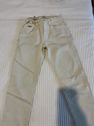 Pantalón vaquero niño Calpe beige Talla 12