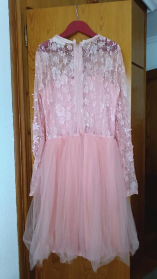 Vestido gasa rosa LiLy Mcbee Talla S