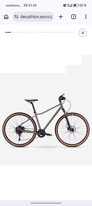 Bicicleta Trekking Rockrider cuadro alto.