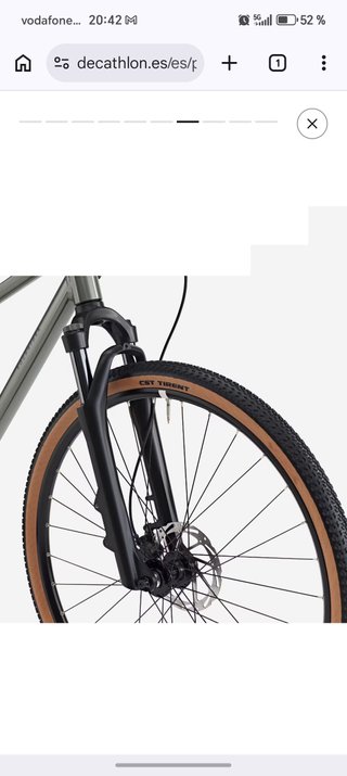 Bicicleta Trekking Rockrider cuadro alto.
