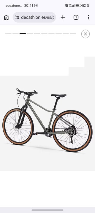 Bicicleta Trekking Rockrider cuadro alto.