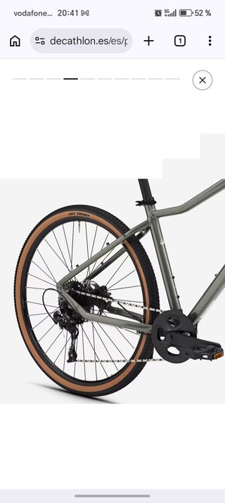 Bicicleta Trekking Rockrider cuadro alto.