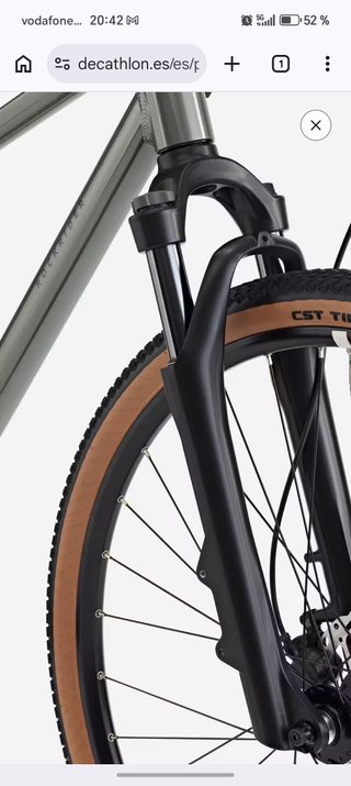 Bicicleta Trekking Rockrider cuadro alto.