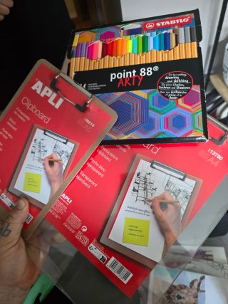 Pack 2 Portapapeles APLI A5 y A4