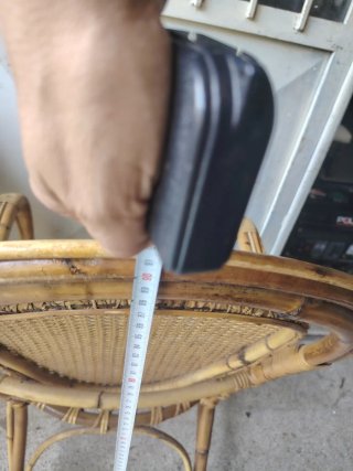 Sedia vintage vimini e bambù