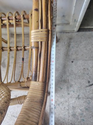Sedia vintage vimini e bambù