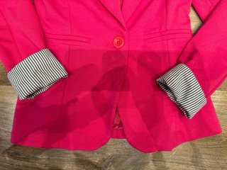Americana fucsia algodón mujer