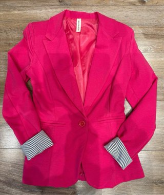 Americana fucsia algodón mujer