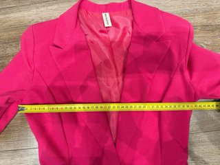 Americana fucsia algodón mujer