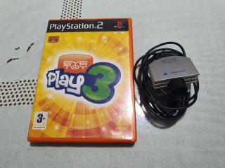 PlayStation 2 FAT Negra + Buzzers + Eye Toy
