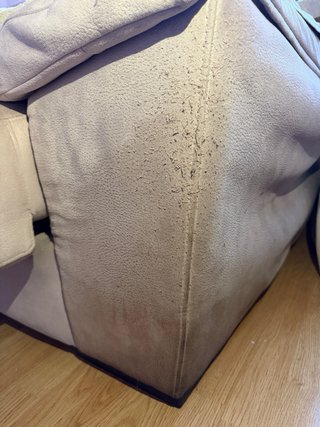 Sofá 3 plazas tela suave beige