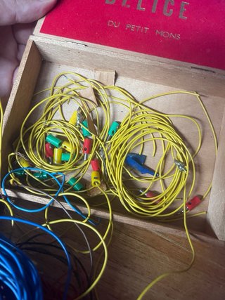 Lote cables antiguos trenes eléctricos maquetas