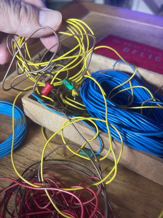 Lote cables antiguos trenes eléctricos maquetas