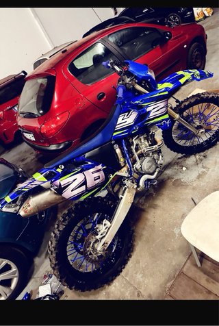Moto Enduro/Motocross Azul y Verde