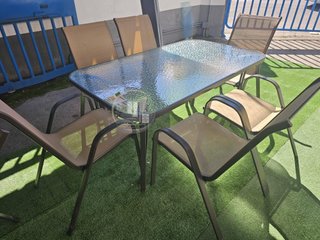 MESA TERRAZA CON 6  SILLAS