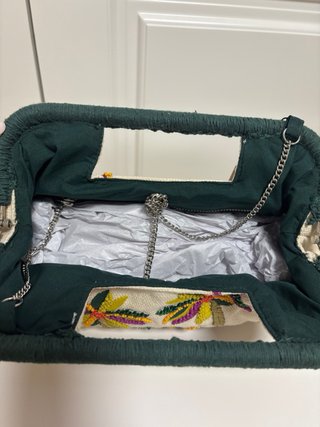 Bolso Zara abalorios palmeras