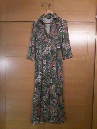 Vestido Largo Tintoreto Estampado Floral