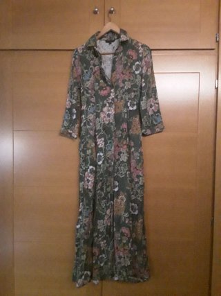 Vestido Largo Tintoreto Estampado Floral