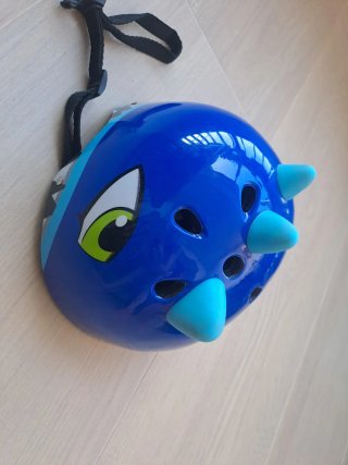 Casco bici infantil azul dinosaurio