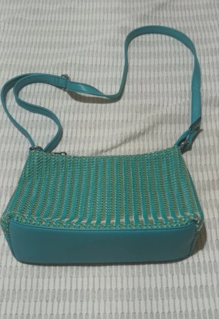 Bolso bandolera mujer azul verdoso