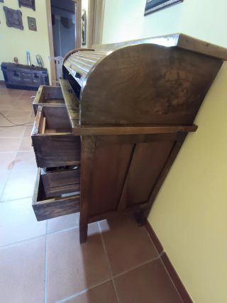 Escritorio Buró Vintage Persiana Madera Maciza
