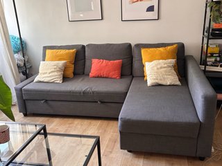 Sofá Cama Chaise Longue FRIHETEN Gris