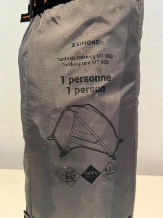 Tienda de campaña Simond MT 900 1 persona NUEVA
