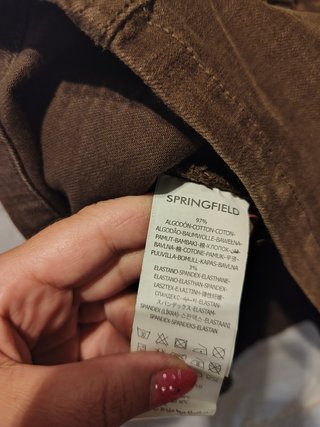 Minifalda Springfield marrón vaquera talla 36